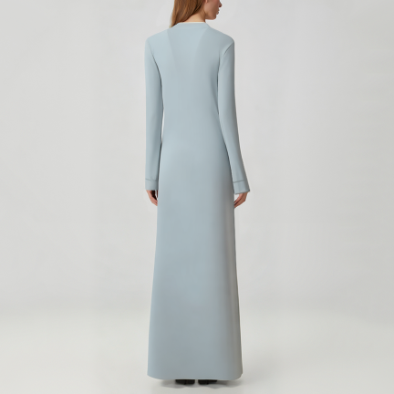 Fashionable corsage long-sleeved knit dress