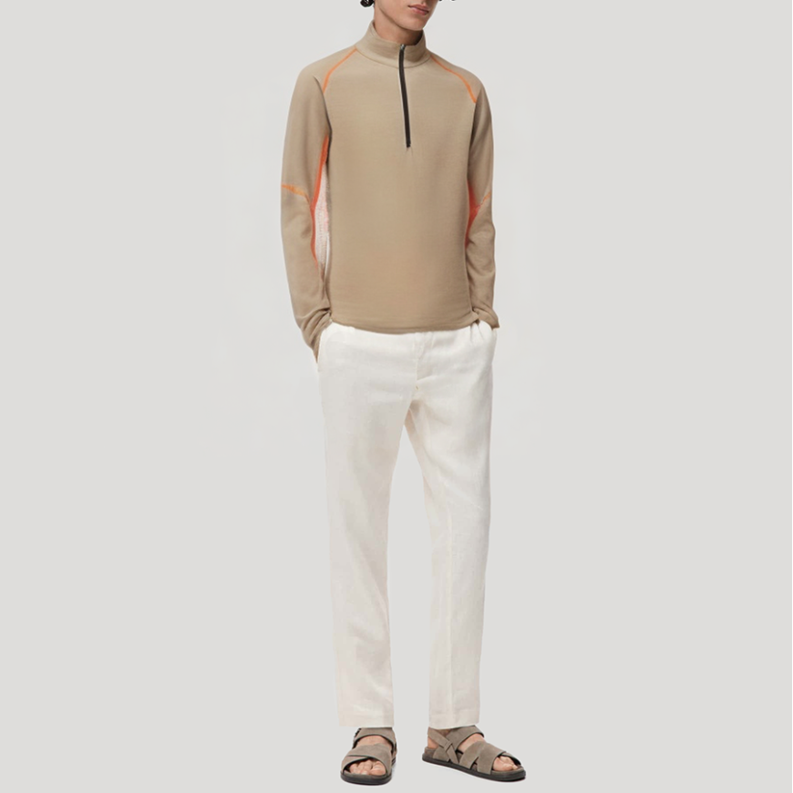 Stand-up collar comfortable men's thermal top