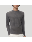 Crew neck wool thermal top for men