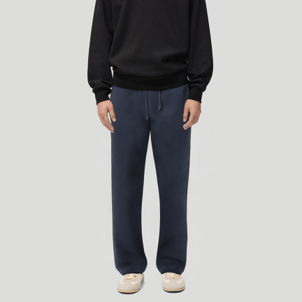 Blue fashion men's fleece-lined trousers