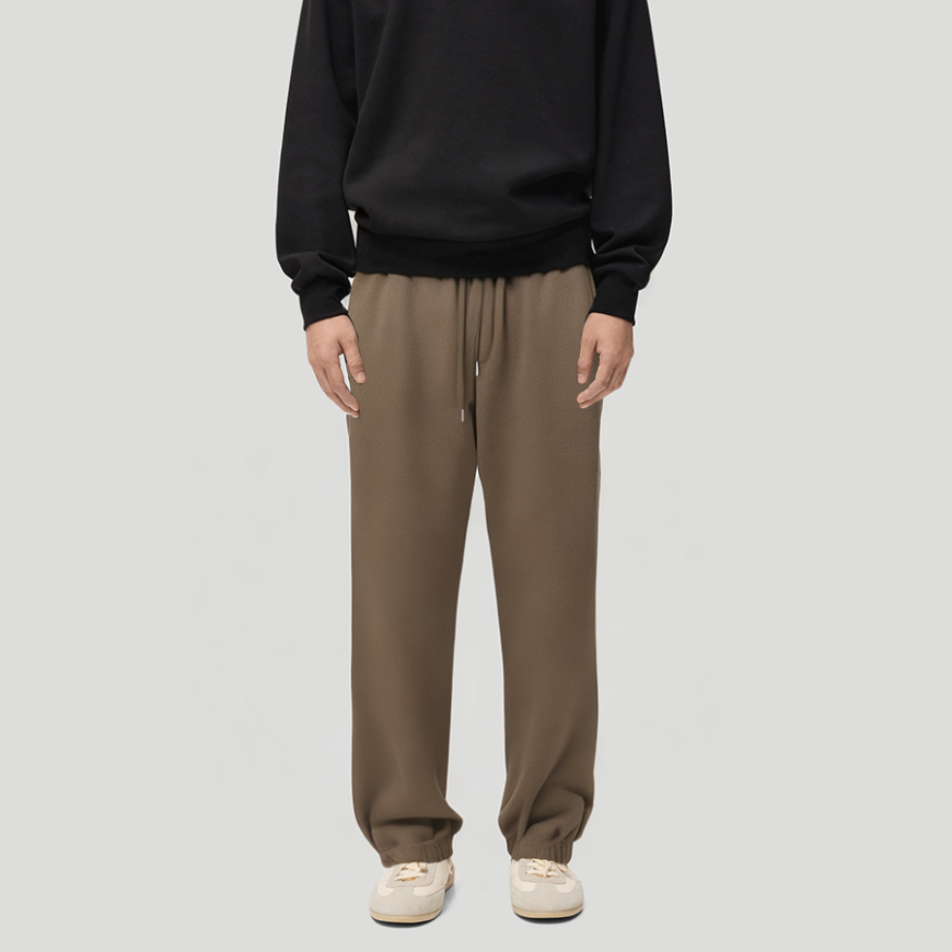 Thickened fleece-lined men's trousers for winter