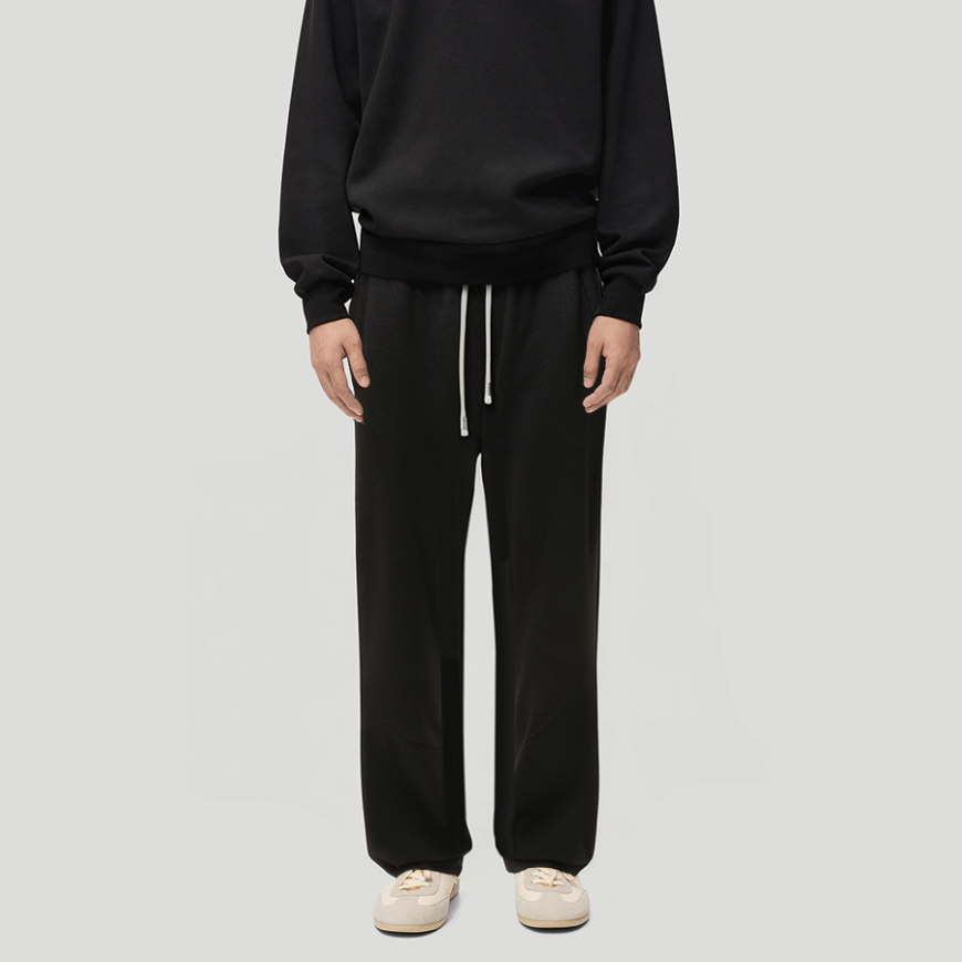 Outdoor windproof fleece-lined men's long pants