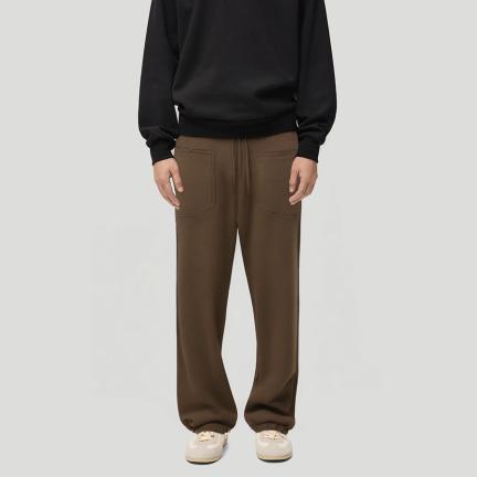Winter loose-fitting fleece-lined men's trousers