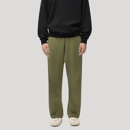 Casual mid-rise men's fleece-lined trousers