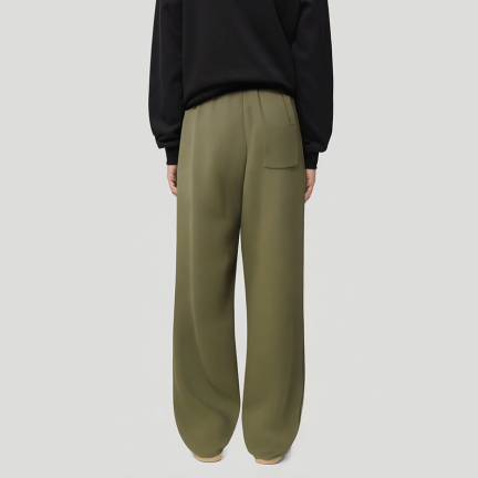 Casual mid-rise men's fleece-lined trousers