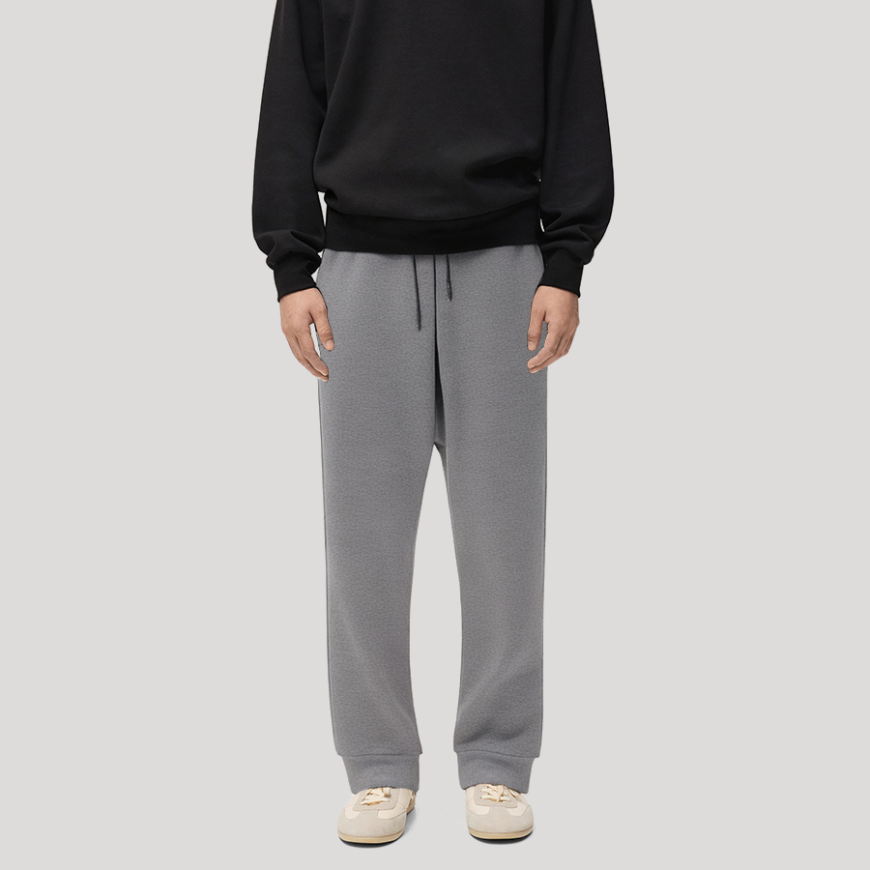 High-quality warm men's fleece-lined trousers
