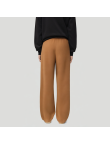 Casual elastic waist men's fleece-lined trousers