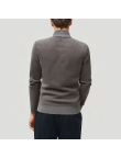 Thick solid color plush men's turtleneck sweater