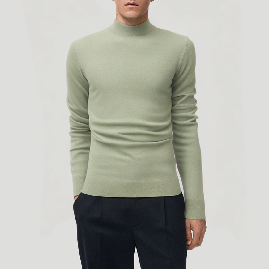 Winter warm knitted turtleneck sweater for men