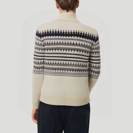 Casual knitted men's turtleneck sweater