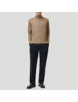 High-quality double-zipper men's turtleneck sweater