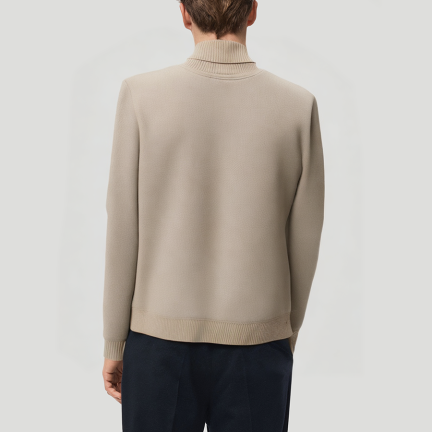 Lightweight knitted men's turtleneck sweater