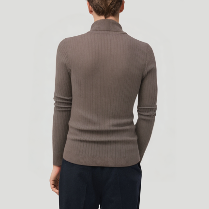 Warm and slim fit men's turtleneck sweater