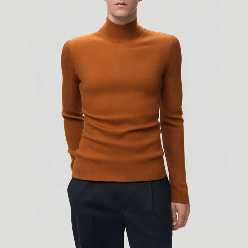 Autumn slim-fit men's turtleneck sweater