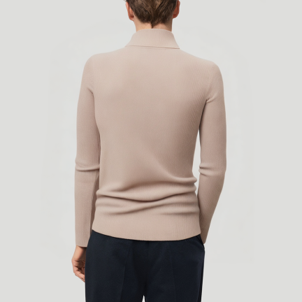 Simple and slim fit men's turtleneck sweater