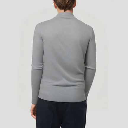 Gray minimalist men's turtleneck sweater