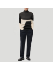 Stylish color-blocked men's turtleneck sweater