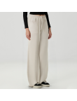 Simple and loose-fitting women's fleece-lined trousers