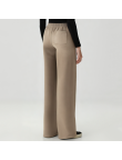 Blank washed women's fleece-lined trousers