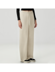 Autumn elastic waist fleece-lined women's trousers