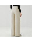 Autumn elastic waist fleece-lined women's trousers