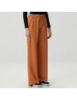 Casual high-waisted women's fleece-lined trousers