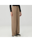 Loose-fitting drawstring fleece-lined women's trousers
