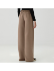 Loose-fitting drawstring fleece-lined women's trousers