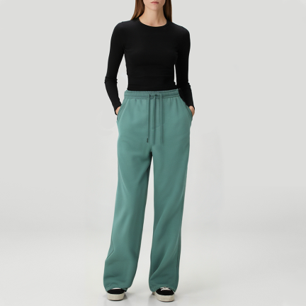 Casual thickened fleece-lined women's trousers