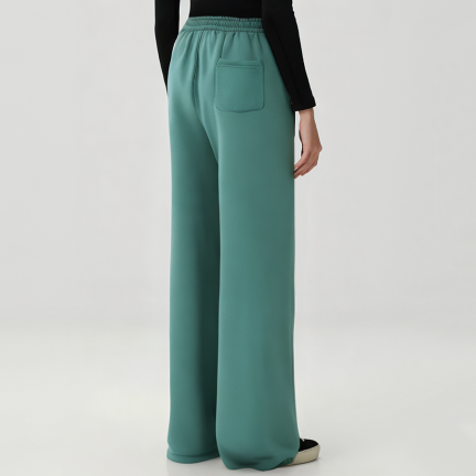 Casual thickened fleece-lined women's trousers