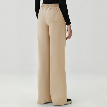 Simple and comfortable women's fleece-lined trousers