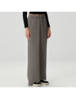 Retro loose-fitting women's fleece-lined trousers