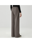 Retro loose-fitting women's fleece-lined trousers