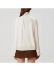 Autumn white women's turtleneck sweater