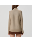 Casual ribbed women's turtleneck sweater