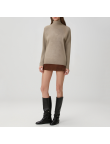Casual ribbed women's turtleneck sweater