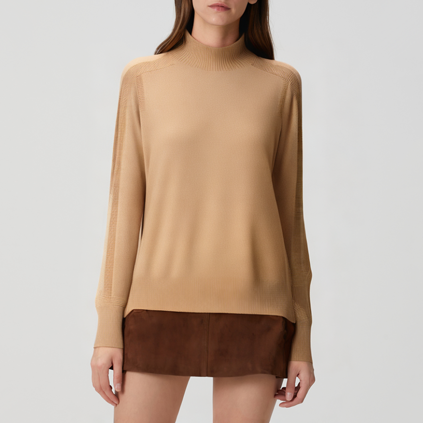 Classic cashmere turtleneck sweater for women
