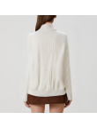 Warm thick knitted women's turtleneck sweater