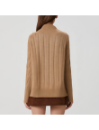 Stylish loose-fitting women's turtleneck sweater