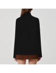 Black knitted turtleneck sweater for women