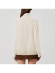 Thick knitted loose-fitting women's turtleneck sweater
