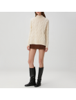 Loose-fitting cashmere turtleneck sweater for women