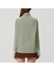 High-quality knitted women's turtleneck sweater