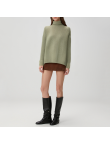 High-quality knitted women's turtleneck sweater