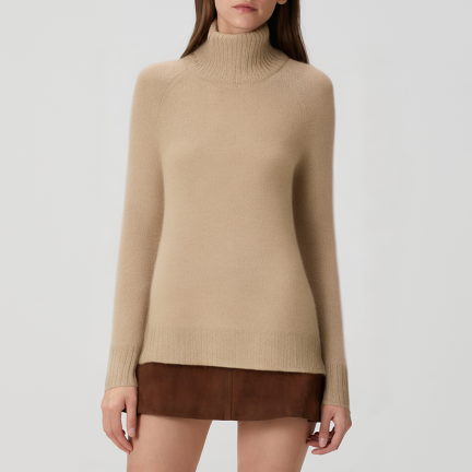 High-quality loose-fitting thick women's turtleneck sweater