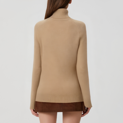 High-quality loose-fitting thick women's turtleneck sweater