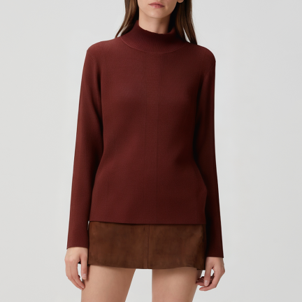 Elegant knitted turtleneck sweater for women