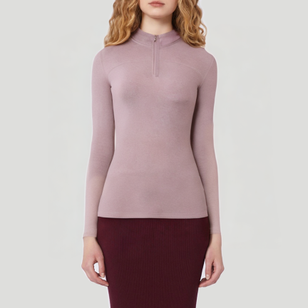 Stand collar women's long-sleeved thermal top