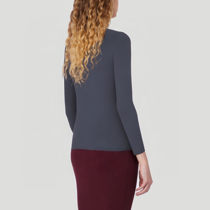 Durable stretch women's long-sleeved thermal top
