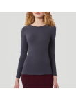 Durable stretch women's long-sleeved thermal top